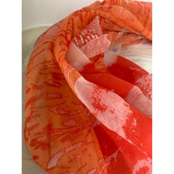 Womens Maurices Infinity Orange scarf 27" x 37" - Picture 11 of 14